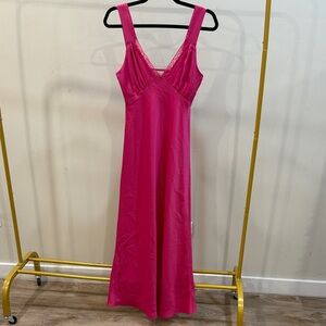 WAYF slip dress in pink